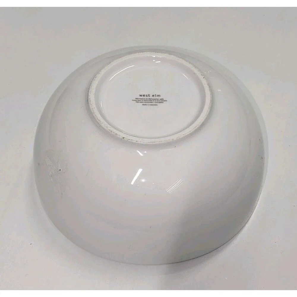 Modern Minimalist West Elm‎ White Porcelain Serving Bowl11